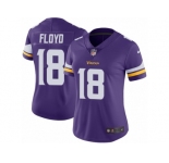 Women's Nike Minnesota Vikings #18 Michael Floyd Vapor Untouchable Limited Purple Team Color NFL Jersey