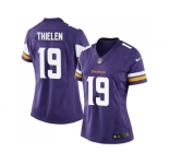 Women's Nike Minnesota Vikings #19 Adam Thielen Purple Stitched NFL Jersey