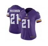 Women's Nike Minnesota Vikings #21 Jerick McKinnon Vapor Untouchable Limited Purple Team Color NFL Jersey