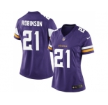 Women's Nike Minnesota Vikings #21 Josh Robinson Purple Stitched NFL Jersey