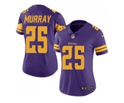 Women's Nike Minnesota Vikings #25 Latavius Murray Purple Stitched NFL Limited Rush Jersey