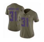 Women's Nike Minnesota Vikings #31 Ameer Abdullah Limited Olive 2017 Salute to Service NFL Jersey