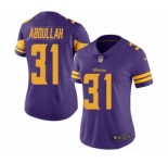 Women's Nike Minnesota Vikings #31 Ameer Abdullah Limited Purple Rush Vapor Untouchable NFL Jersey