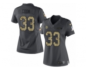 Women's Nike Minnesota Vikings #33 Dalvin Cook Limited Black 2016 Salute to Service NFL Jersey