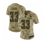 Women's Nike Minnesota Vikings #33 Dalvin Cook Limited Camo 2018 Salute to Service NFL Jersey