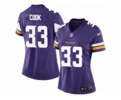Women's Nike Minnesota Vikings #33 Dalvin Cook Limited Purple Team Color NFL Jersey