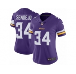 Women's Nike Minnesota Vikings #34 Andrew Sendejo Vapor Untouchable Limited Purple Team Color NFL Jersey