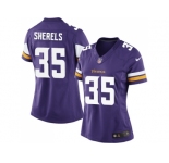 Women's Nike Minnesota Vikings #35 Marcus Sherels Purple Elite NFL Jersey