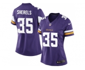 Women's Nike Minnesota Vikings #35 Marcus Sherels Purple Elite NFL Jersey