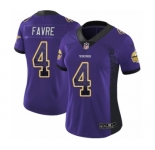 Women's Nike Minnesota Vikings #4 Brett Favre Limited Purple Rush Drift Fashion NFL Jersey