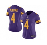 Women's Nike Minnesota Vikings #4 Brett Favre Limited Purple Rush NFL Jersey