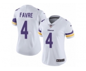 Women's Nike Minnesota Vikings #4 Brett Favre Vapor Untouchable Limited White NFL Jersey