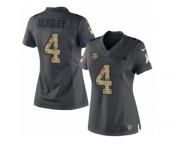 Women's Nike Minnesota Vikings #4 Ryan Quigley Limited Black 2016 Salute to Service NFL Jersey