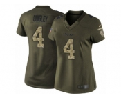 Women's Nike Minnesota Vikings #4 Ryan Quigley Limited Green Salute to Service NFL Jersey