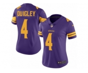 Women's Nike Minnesota Vikings #4 Ryan Quigley Limited Purple Rush NFL Jersey