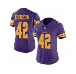 Women's Nike Minnesota Vikings #42 Ben Gedeon Limited Purple Rush NFL Jersey