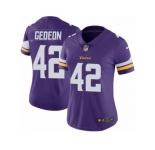 Women's Nike Minnesota Vikings #42 Ben Gedeon Vapor Untouchable Limited Purple Team Color NFL Jersey