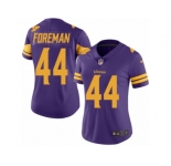 Women's Nike Minnesota Vikings #44 Chuck Foreman Limited Purple Rush NFL Jersey