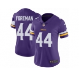 Women's Nike Minnesota Vikings #44 Chuck Foreman Vapor Untouchable Limited Purple Team Color NFL Jersey