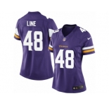 Women's Nike Minnesota Vikings #48 Zach Line Limited Purple Team Color NFL Jersey