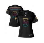 Women's Nike Minnesota Vikings #5 Teddy Bridgewater Game Black Fashion NFL Jerse