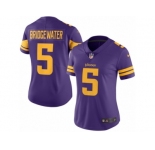 Women's Nike Minnesota Vikings #5 Teddy Bridgewater Limited Purple Rush NFL Jersey