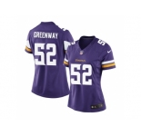 Women's Nike Minnesota Vikings #52 Chad Greenway Purple Elite Jersey
