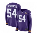 Women's Nike Minnesota Vikings #54 Eric Kendricks Limited Purple Therma Long Sleeve NFL Jersey