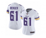 Women's Nike Minnesota Vikings #61 Joe Berger Vapor Untouchable Limited White NFL Jersey