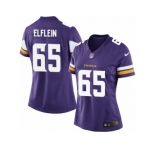 Women's Nike Minnesota Vikings #65 Pat Elflein Limited Purple Team Color NFL Jersey
