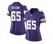 Women's Nike Minnesota Vikings #65 Pat Elflein Limited Purple Team Color NFL Jersey