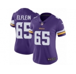Women's Nike Minnesota Vikings #65 Pat Elflein Vapor Untouchable Limited Purple Team Color NFL Jersey
