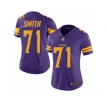 Women's Nike Minnesota Vikings #71 Andre Smith Limited Purple Rush NFL Jersey