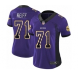 Women's Nike Minnesota Vikings #71 Riley Reiff Limited Purple Rush Drift Fashion NFL Jersey