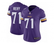 Women's Nike Minnesota Vikings #71 Riley Reiff Vapor Untouchable Limited Purple Team Color NFL Jersey