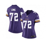 Women's Nike Minnesota Vikings #72 Jake Long Limited Purple Team Color NFL Jersey