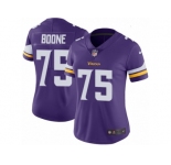 Women's Nike Minnesota Vikings #75 Alex Boone Vapor Untouchable Limited Purple Team Color NFL Jersey