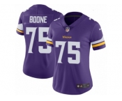 Women's Nike Minnesota Vikings #75 Alex Boone Vapor Untouchable Limited Purple Team Color NFL Jersey