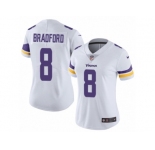 Women's Nike Minnesota Vikings #8 Sam Bradford Vapor Untouchable Limited White NFL Jersey