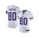 Women's Nike Minnesota Vikings #80 Cris Carter Vapor Untouchable Limited White NFL Jersey