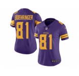 Women's Nike Minnesota Vikings #81 Moritz Boehringer Limited Purple Rush NFL Jersey