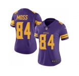 Womens Nike Minnesota Vikings #84 Randy Moss Purple Stitched NFL Limited Rush Jersey