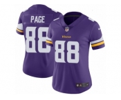 Women's Nike Minnesota Vikings #88 Alan Page Vapor Untouchable Limited Purple Team Color NFL Jersey