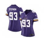 Women's Nike Minnesota Vikings #93 Shamar Stephen Limited Purple Team Color NFL Jersey