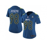 Women's Nike Minnesota Vikings #98 Linval Joseph Navy Stitched NFL Limited NFC 2017 Pro Bowl Jersey