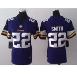 nike women nfl jerseys minnesota vikings #22 smith purple[nike]