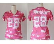 nike women nfl jerseys minnesota vikings #28 adrian peterson pink[fashion camo]