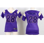 nike women nfl jerseys minnesota vikings #28 adrian peterson purple[fashion Rhinestone sequins]