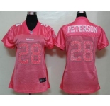 nike women nfl jerseys minnesota vikings #28 peterson pink[2012 new]