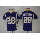 nike women nfl jerseys minnesota vikings #28 peterson purple[nike limited]
